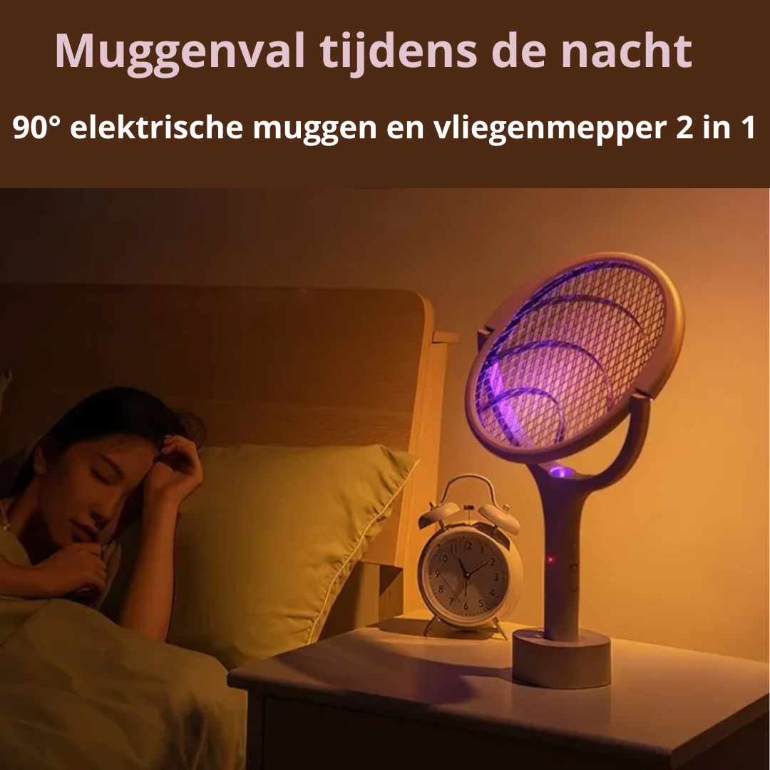 Anti muggen lamp én elektrische vliegenmepper - Zeg vaarwel tegen die vervelende beestjes! 🦟 🪰